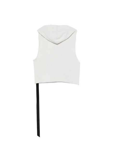 canotta hooded tunic uomo bianco latte RICK OWENS DRKSHDW | DU01F4165 RIGP51